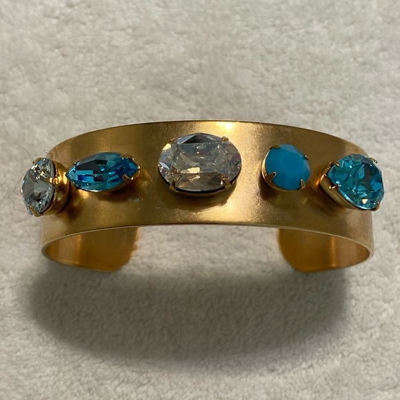 Lizpaiacios SF rhinestone gold cuff - Picture 1 of 5